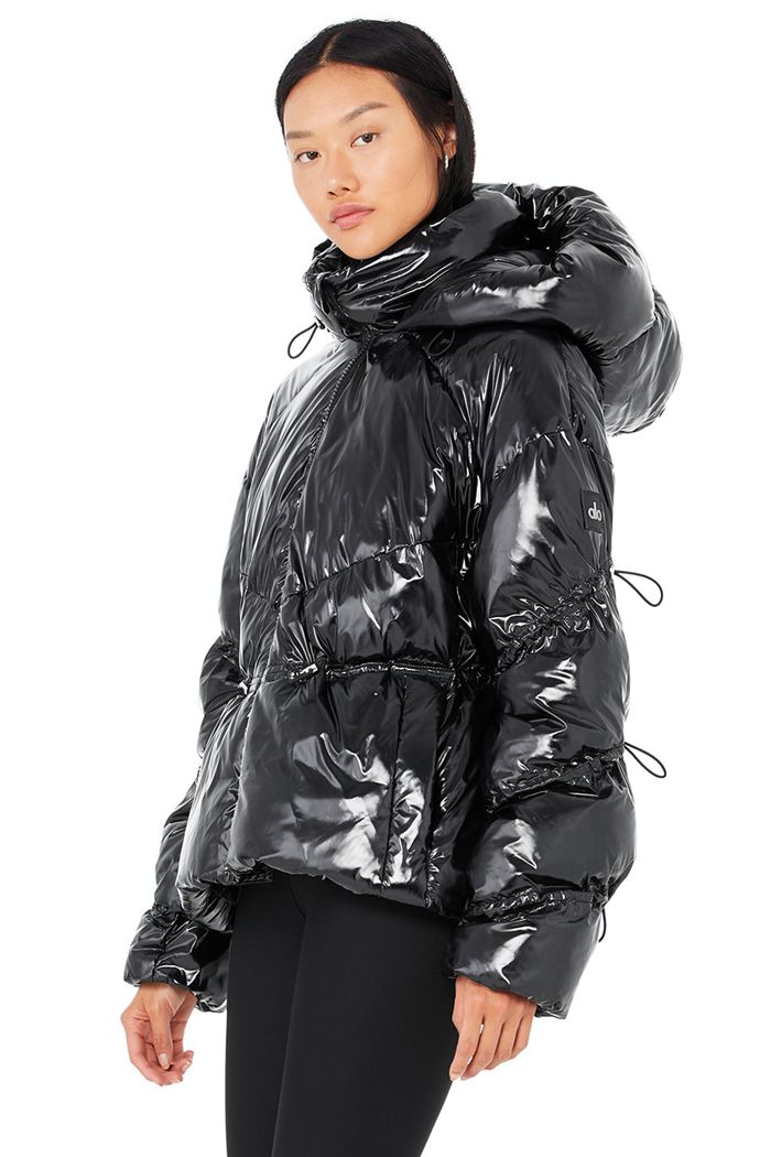 Chaquetas Alo Yoga Stunner Puffer Mujer Negros | 028693UYV