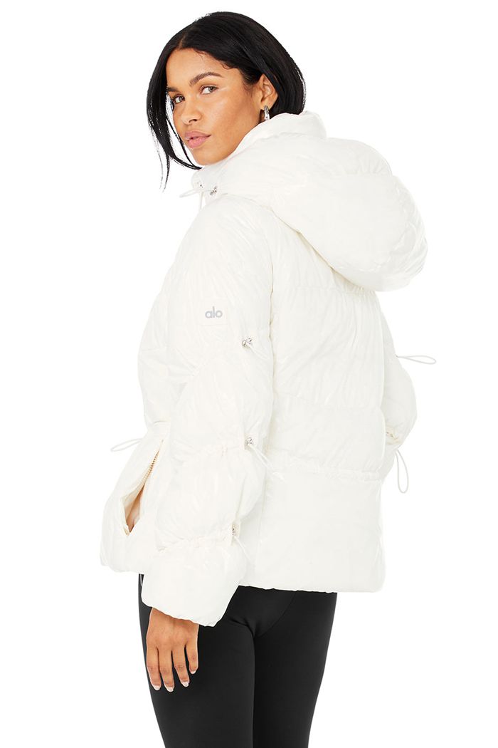 Chaquetas Alo Yoga Stunner Puffer Mujer Blancos | 985724ODF