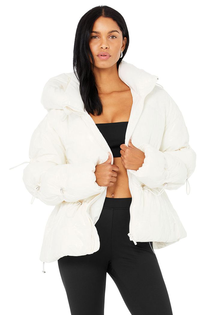 Chaquetas Alo Yoga Stunner Puffer Mujer Blancos | 985724ODF