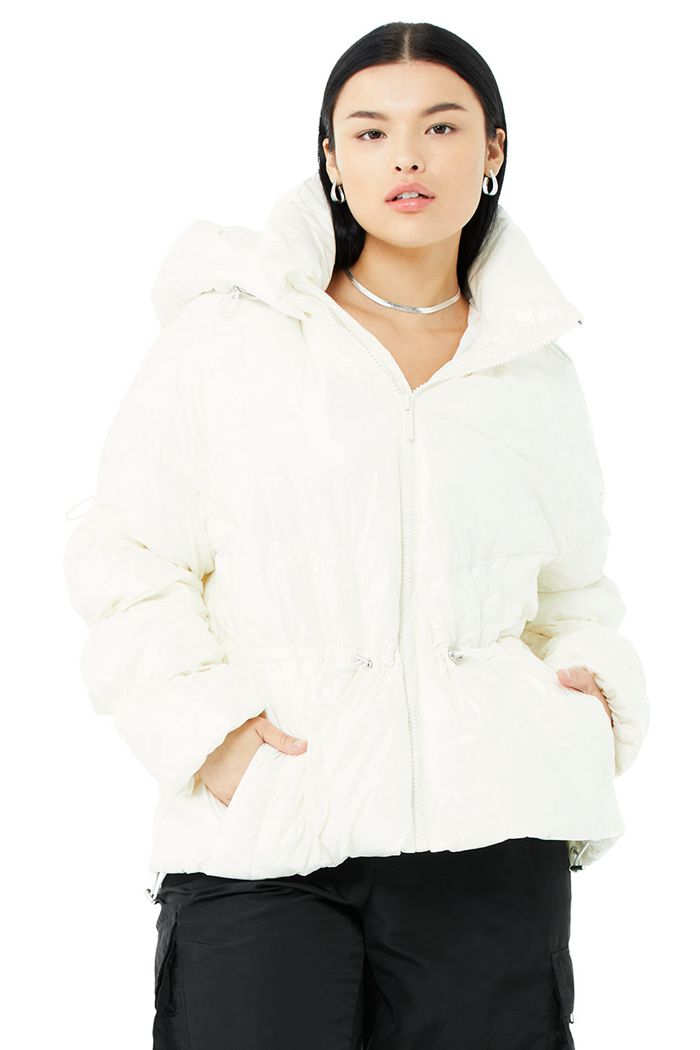 Chaquetas Alo Yoga Stunner Puffer Mujer Blancos | 985724ODF