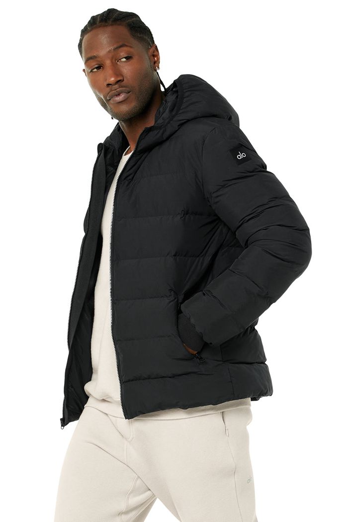 Chaquetas Alo Yoga Vail Puffer Hombre Negros | 039246VZQ