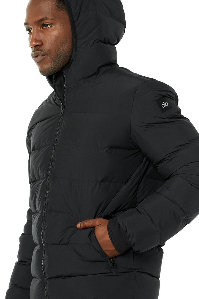 Chaquetas Alo Yoga Vail Puffer Hombre Negros | 039246VZQ