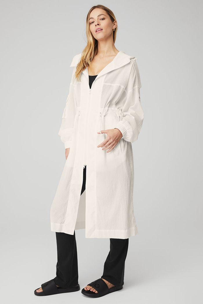 Coat Alo Yoga Summer Nights Ligeros Mujer Blancos | 167548ECK