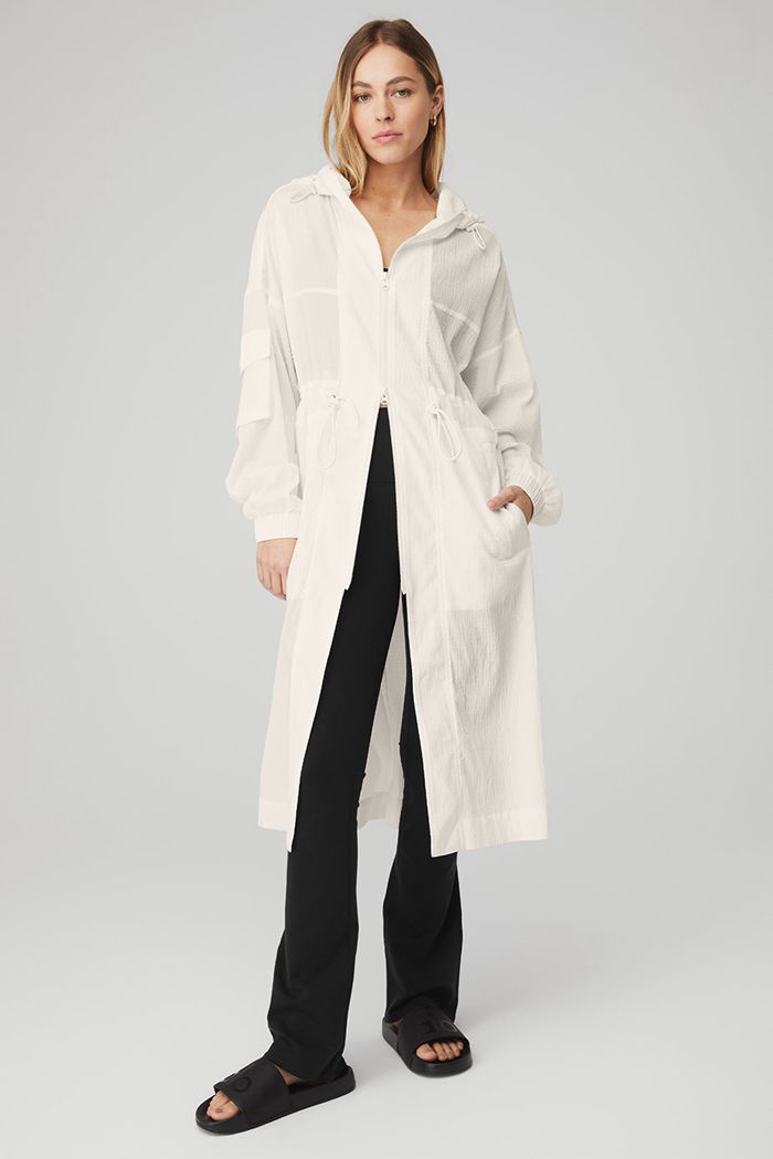 Coat Alo Yoga Summer Nights Ligeros Mujer Blancos | 167548ECK