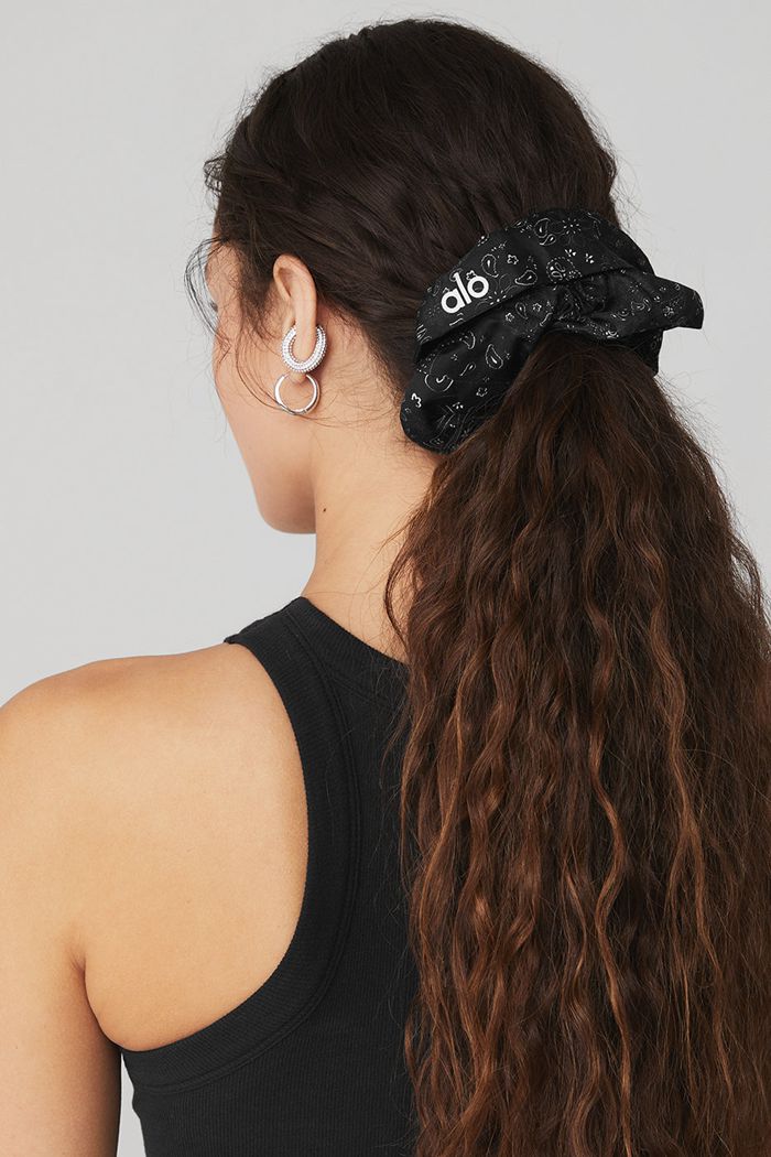 Coletero Alo Yoga Bandana Oversized Mujer Negros | 768102SNG