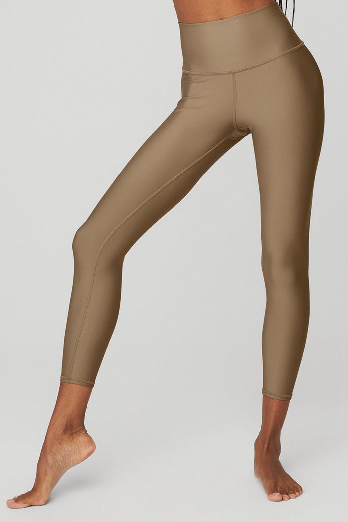 Leggins Alo Yoga 7/8 High-Cintura Airlift Mujer Marrom | 307129EXQ