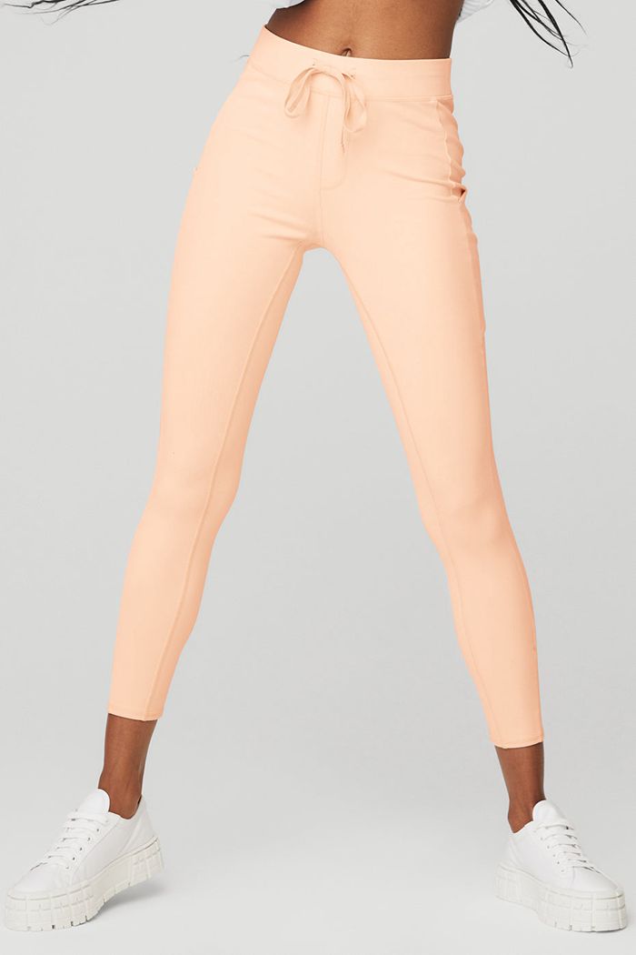 Leggins Alo Yoga 7/8 High-Cintura Checkpoint Mujer Beige | 348260HMI