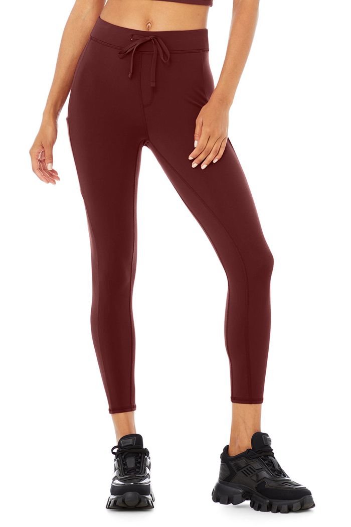 Leggins Alo Yoga 7/8 High-Cintura Checkpoint Mujer Rojos | 621459IZH