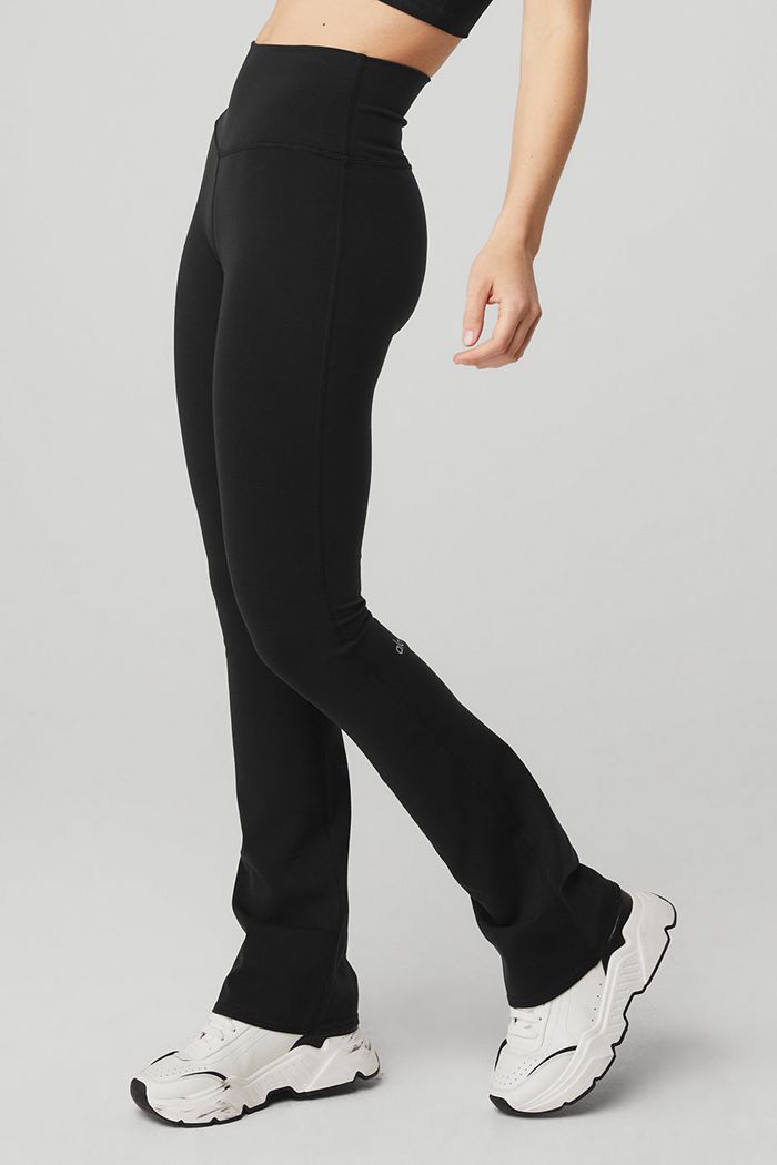 Leggins Alo Yoga Airbrush High-Cintura Bootcut Mujer Negros | 453160HOJ