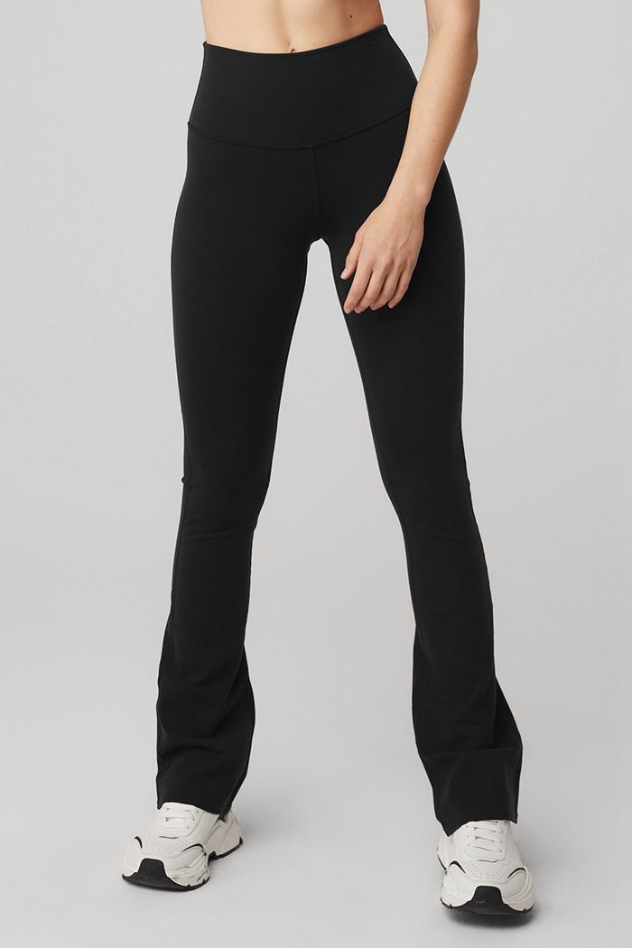 Leggins Alo Yoga Airbrush High-Cintura Bootcut Mujer Negros | 453160HOJ