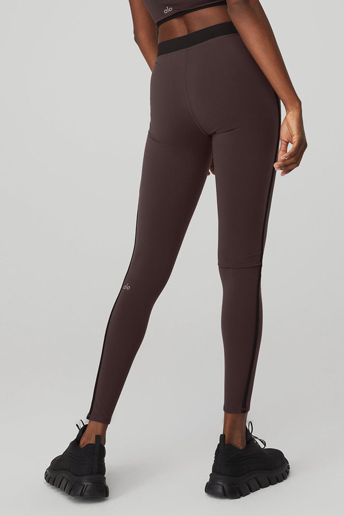 Leggins Alo Yoga Airbrush High-Cintura Stream Forro Mujer Negros | 790241QNC