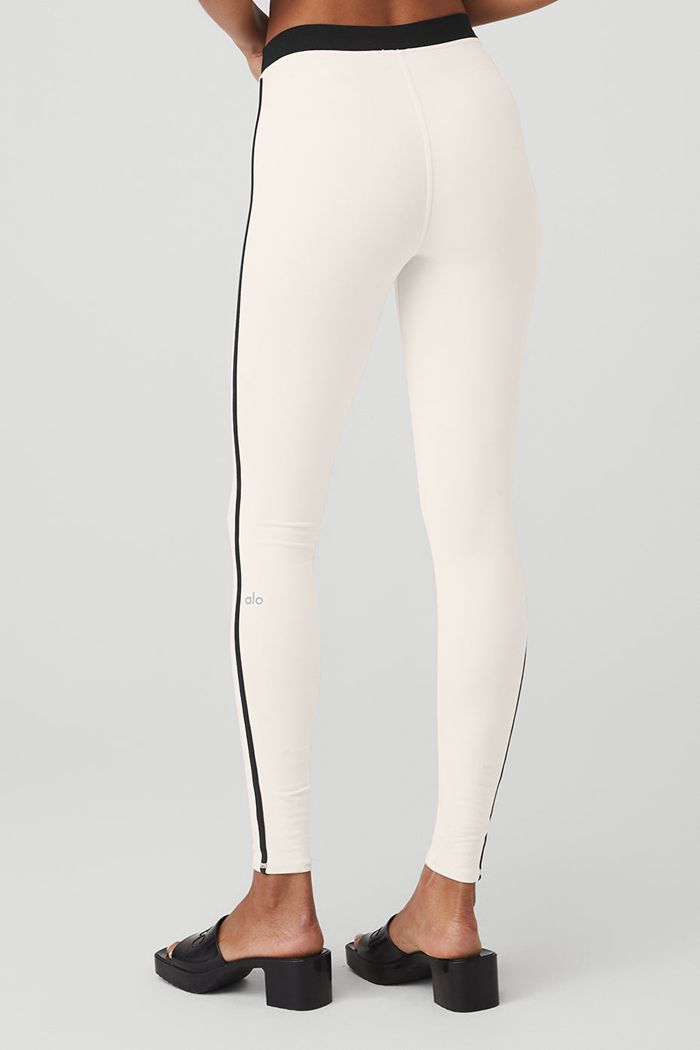 Leggins Alo Yoga Airbrush High-Cintura Stream Forro Mujer Blancos Negros | 915046NJZ