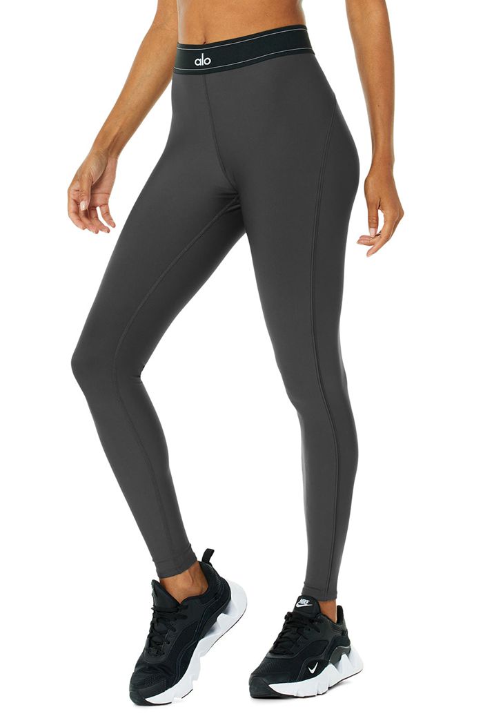 Leggins Alo Yoga Airlift High-Cintura Suit Up Mujer Grises Oscuro | 502963FQY