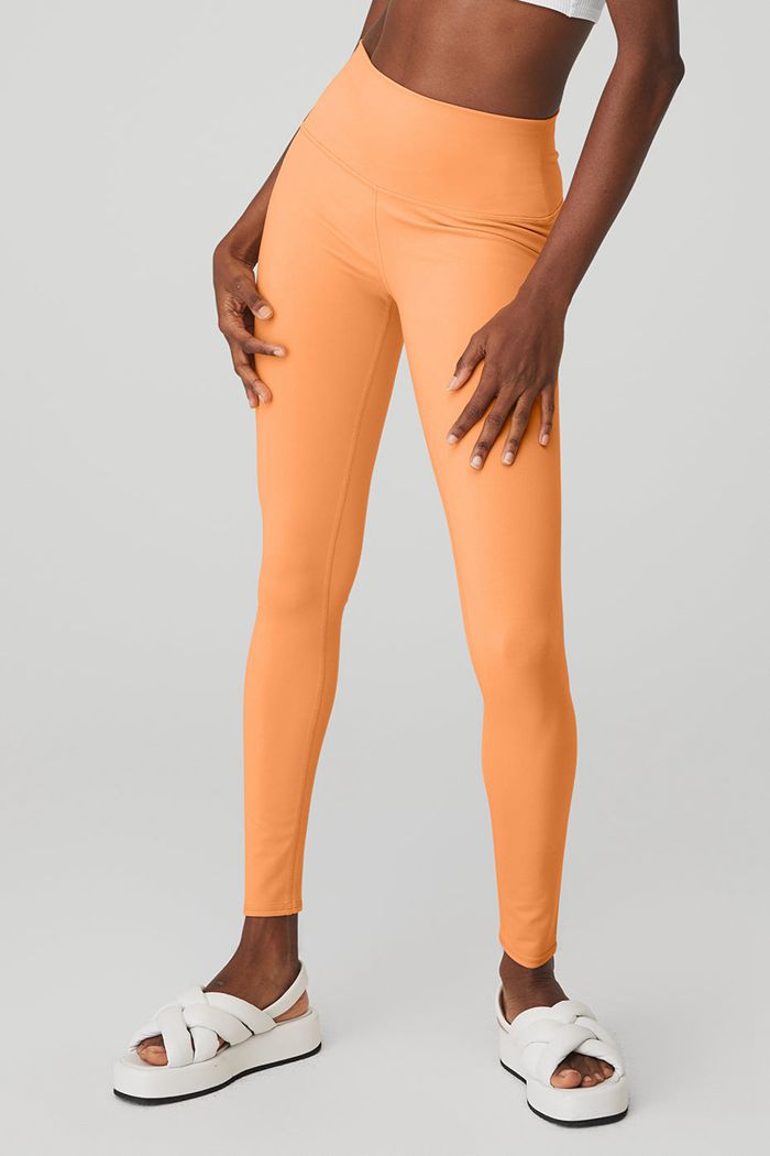 Leggins Alo Yoga High-Cintura Airbrush Mujer Naranjas | 054982DJH