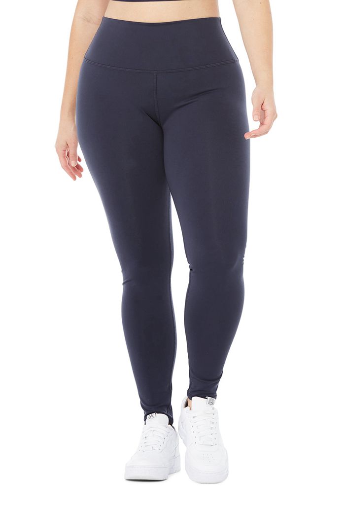 Leggins Alo Yoga High-Cintura Airbrush Mujer Negros | 124659VRB