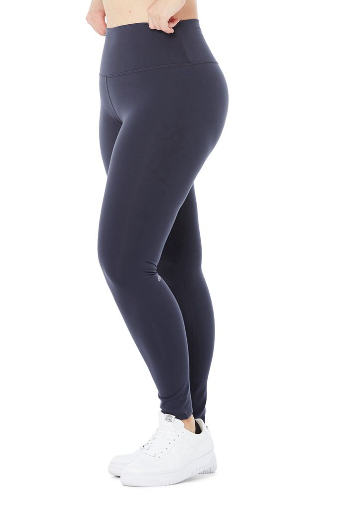 Leggins Alo Yoga High-Cintura Airbrush Mujer Negros | 124659VRB