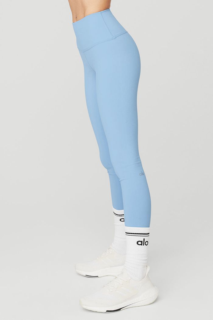 Leggins Alo Yoga High-Cintura Airbrush Mujer Azules | 178946JNY