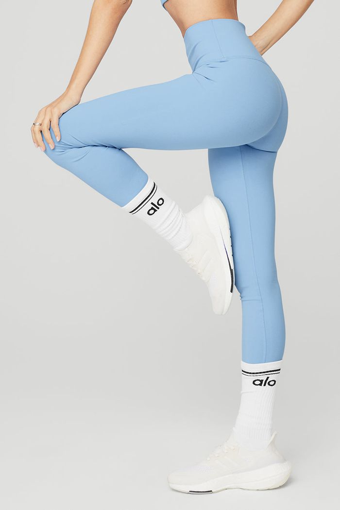 Leggins Alo Yoga High-Cintura Airbrush Mujer Azules | 178946JNY