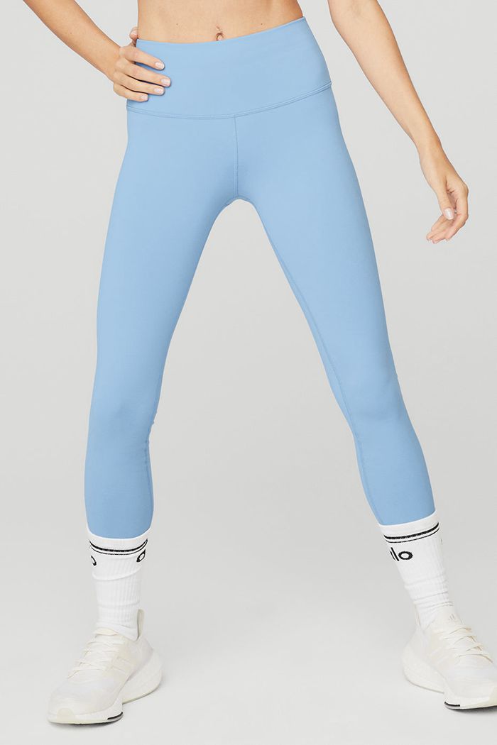 Leggins Alo Yoga High-Cintura Airbrush Mujer Azules | 178946JNY