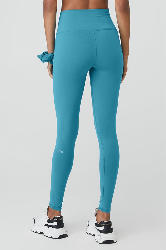 Leggins Alo Yoga High-Cintura Airbrush Mujer Azules | 238951BWX