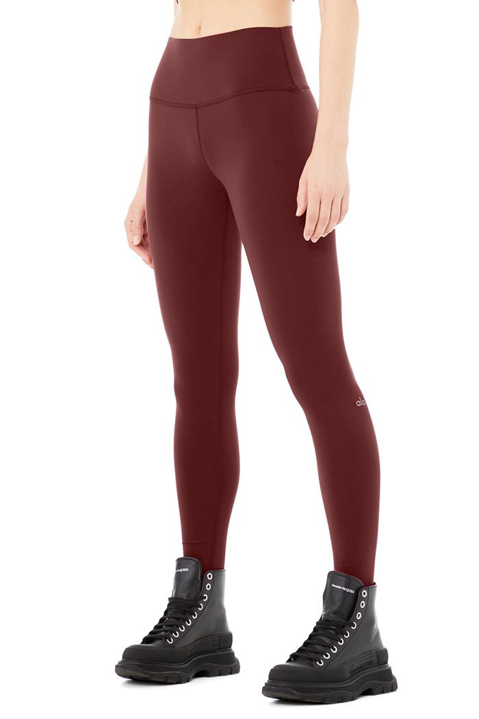 Leggins Alo Yoga High-Cintura Airbrush Mujer Rojos | 301285IZF