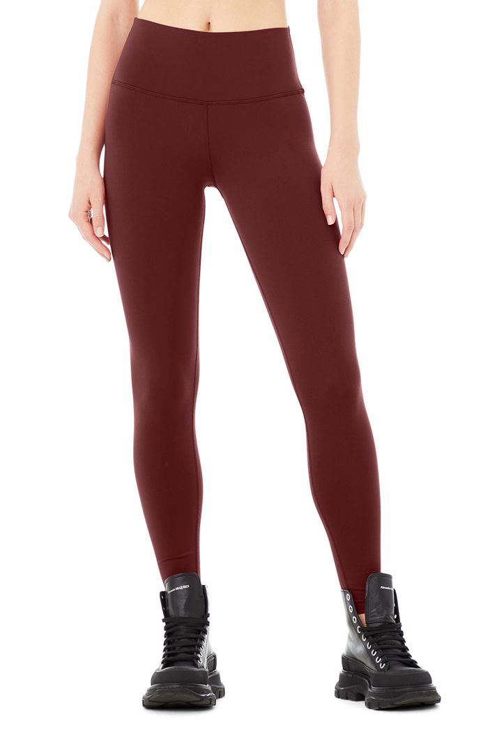 Leggins Alo Yoga High-Cintura Airbrush Mujer Rojos | 301285IZF