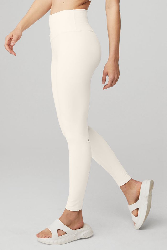 Leggins Alo Yoga High-Cintura Airbrush Mujer Blancos | 309421HTG