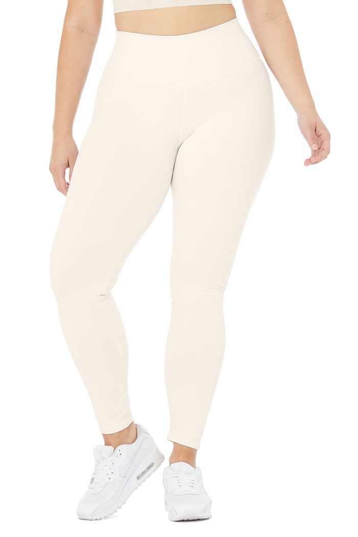 Leggins Alo Yoga High-Cintura Airbrush Mujer Blancos | 309421HTG