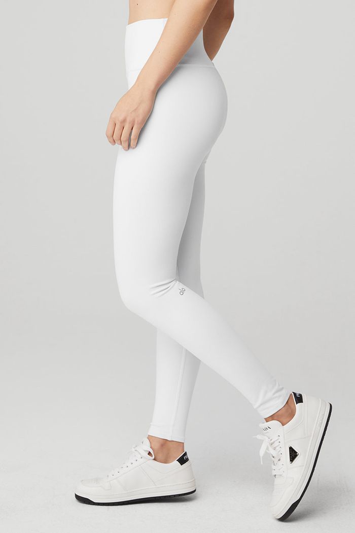 Leggins Alo Yoga High-Cintura Airbrush Mujer Blancos | 682349NAR