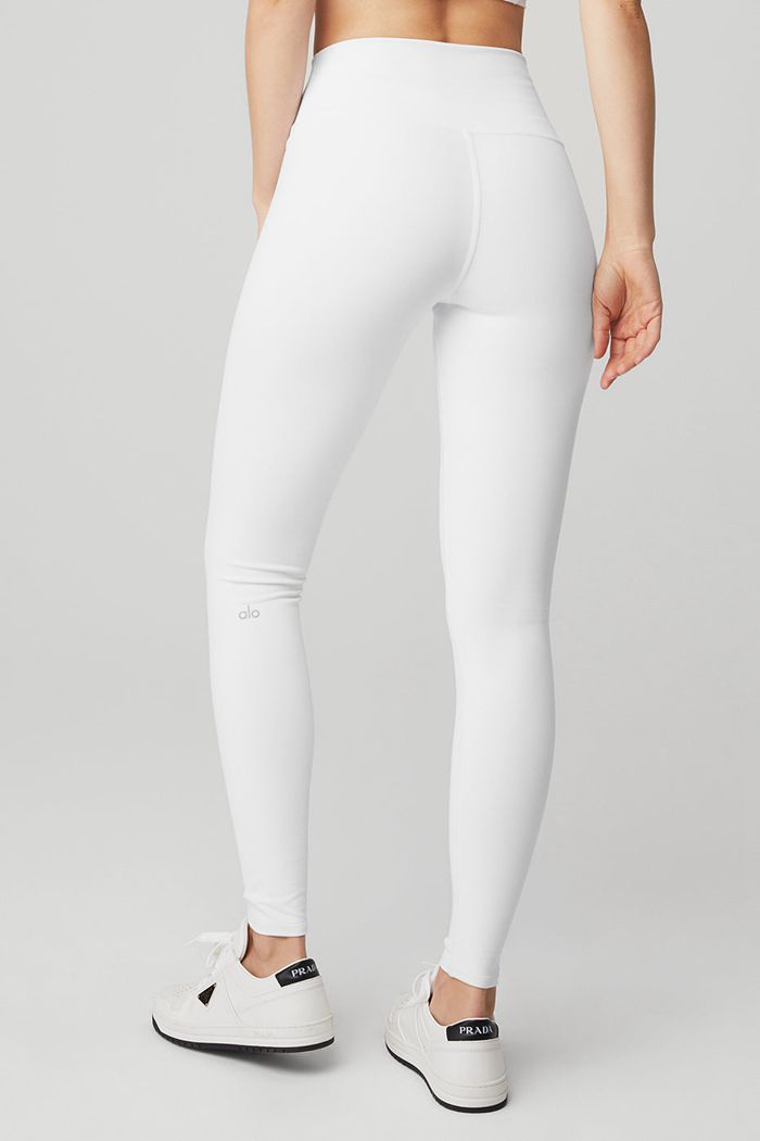 Leggins Alo Yoga High-Cintura Airbrush Mujer Blancos | 682349NAR