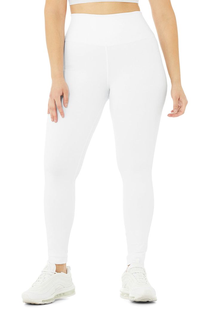 Leggins Alo Yoga High-Cintura Airbrush Mujer Blancos | 682349NAR