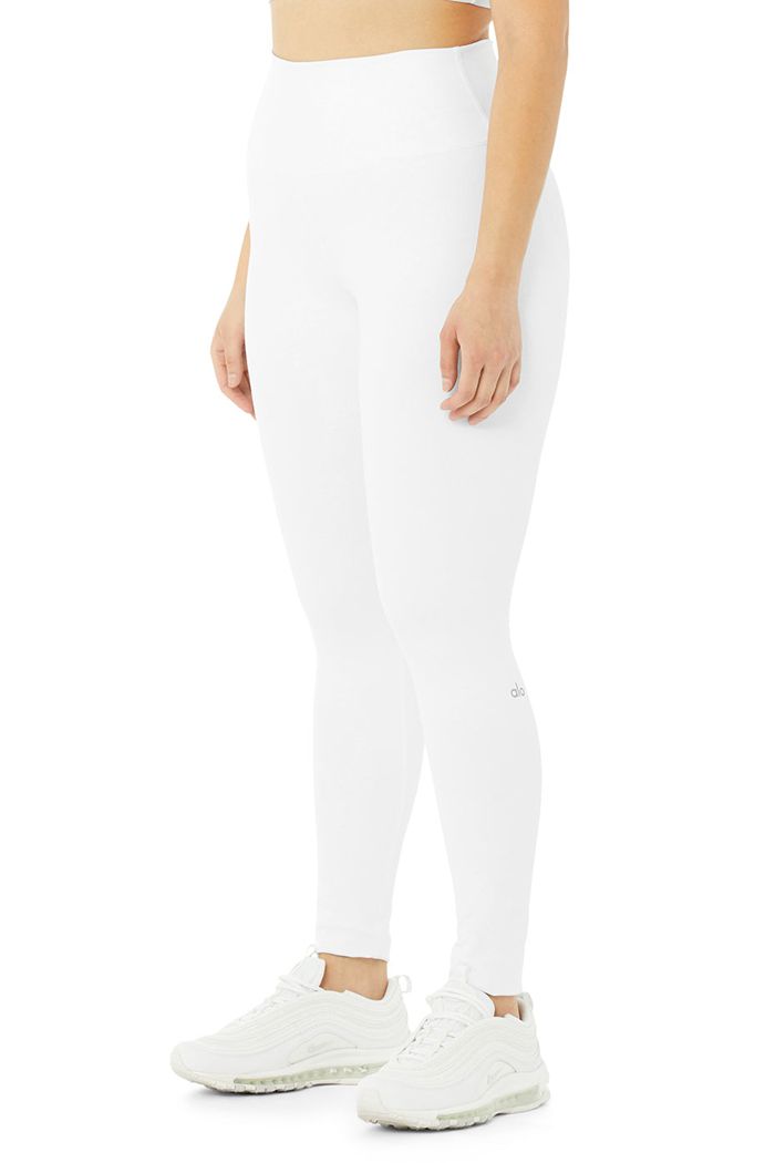 Leggins Alo Yoga High-Cintura Airbrush Mujer Blancos | 682349NAR