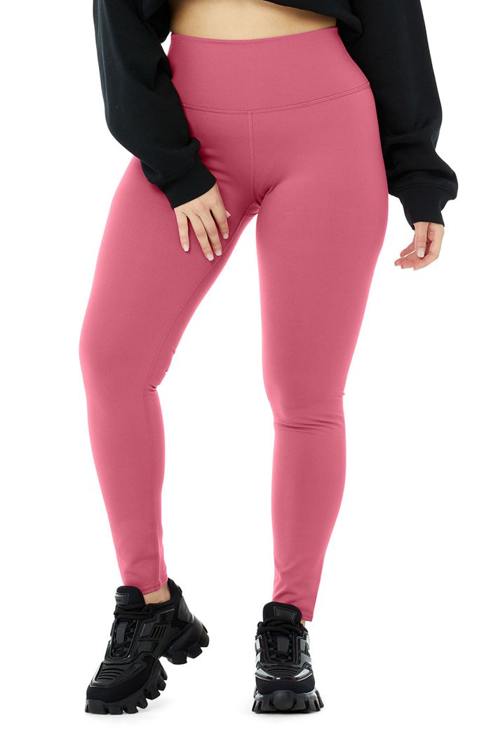 Leggins Alo Yoga High-Cintura Airbrush Mujer Morados | 709564ZGU