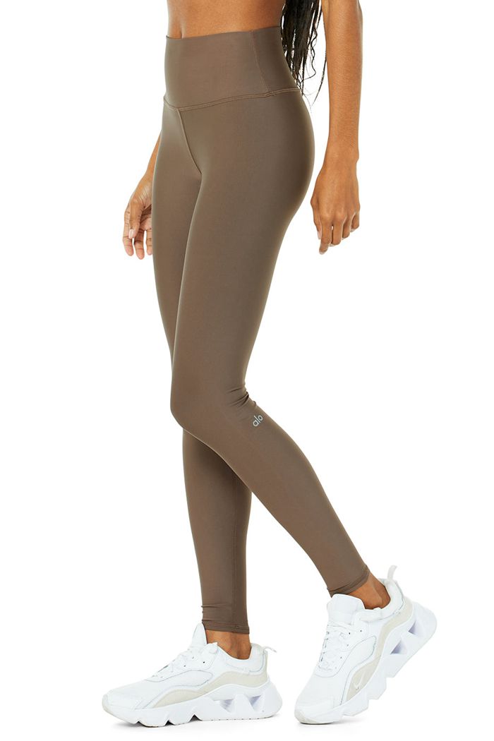 Leggins Alo Yoga High-Cintura Airlift Mujer Marrom | 538091YPW