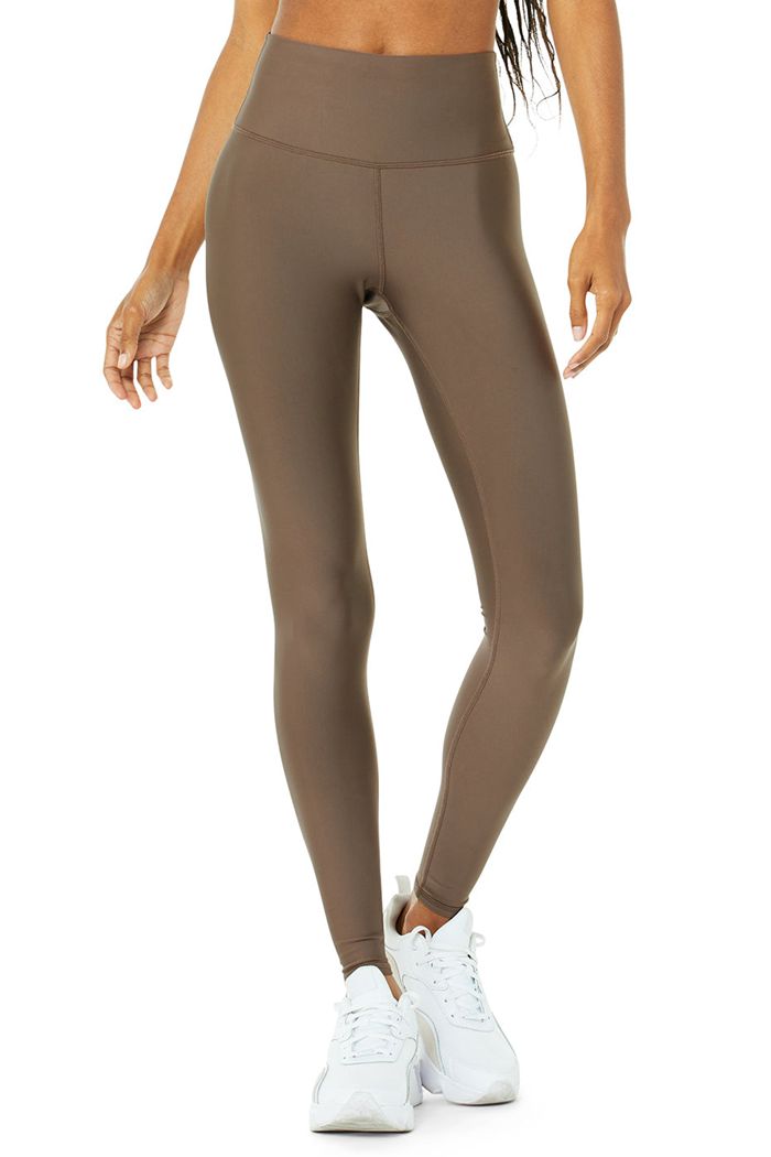 Leggins Alo Yoga High-Cintura Airlift Mujer Marrom | 538091YPW