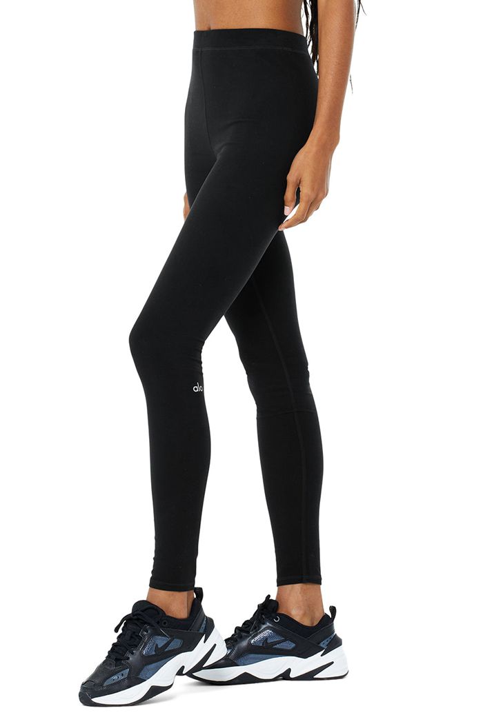 Leggins Alo Yoga High-Cintura Alosoft Flow Mujer Negros | 139564EYR