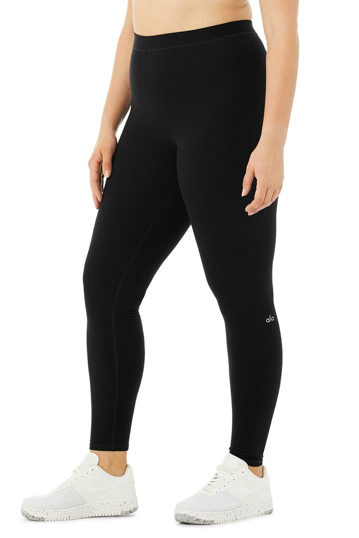 Leggins Alo Yoga High-Cintura Alosoft Flow Mujer Negros | 139564EYR