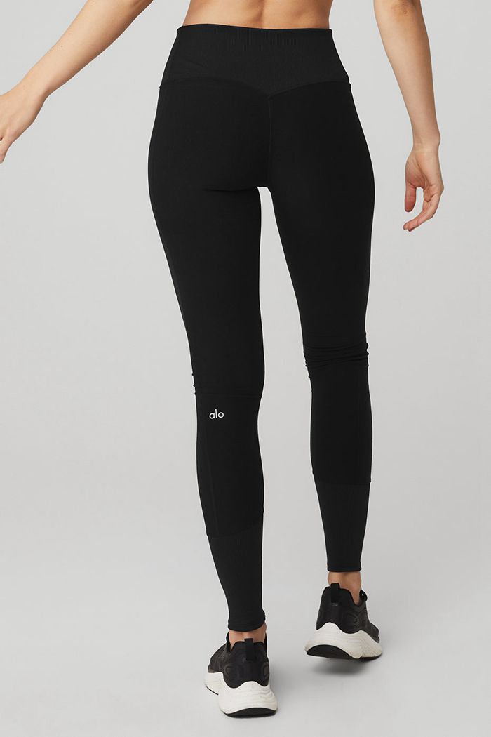 Leggins Alo Yoga High-Cintura Alosoft Lounge Mujer Negros | 806394GQK