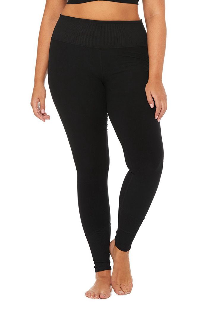 Leggins Alo Yoga High-Cintura Alosoft Lounge Mujer Negros | 806394GQK