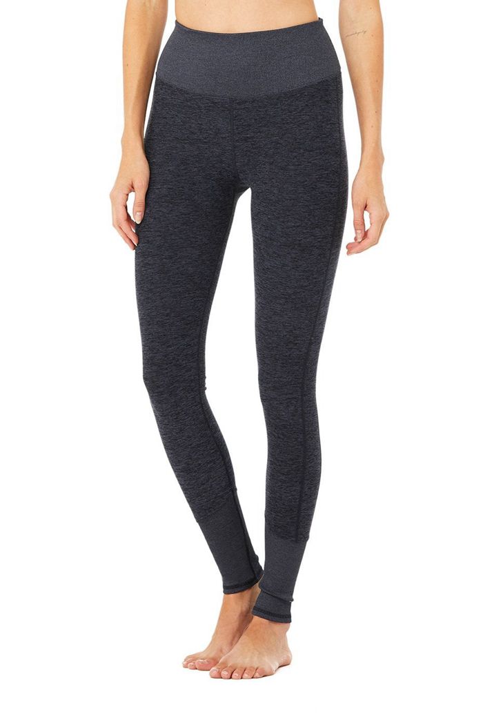 Leggins Alo Yoga High-Cintura Alosoft Lounge Mujer Azul Marino | 943701DCI