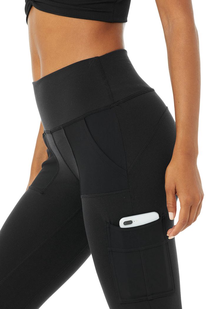 Leggins Alo Yoga High-Cintura Cargo Mujer Negros | 564381FLN