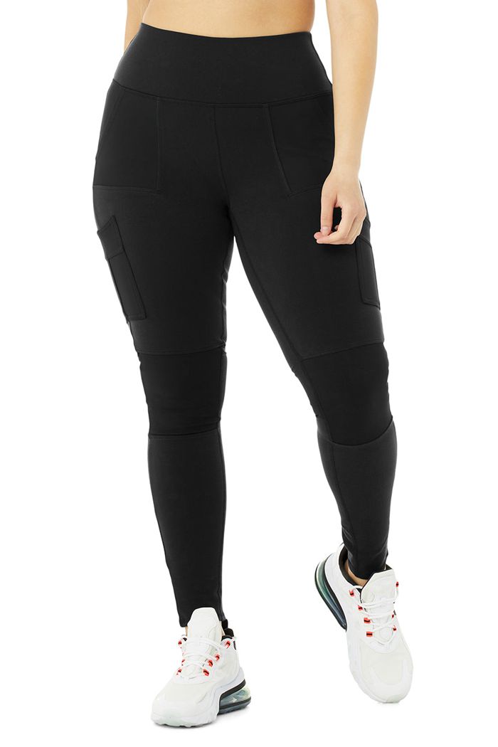 Leggins Alo Yoga High-Cintura Cargo Mujer Negros | 564381FLN