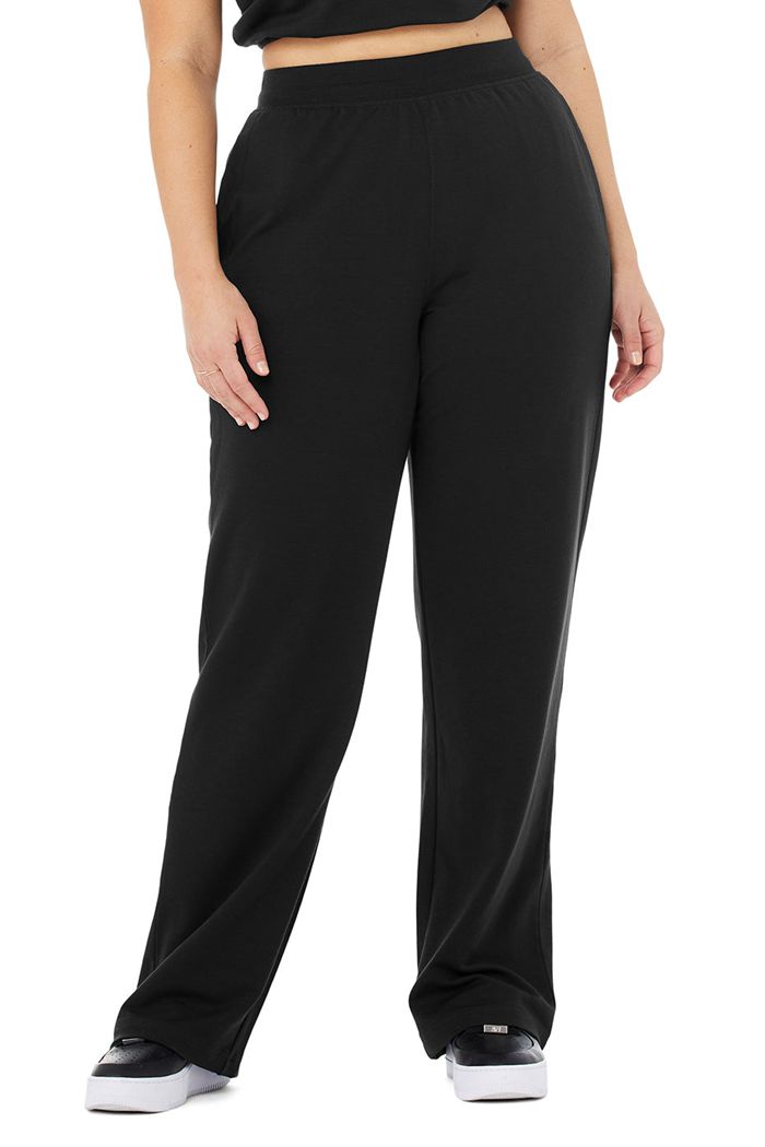 Leggins Alo Yoga High-Cintura Dreamy Anchos Mujer Negros | 016845YHG