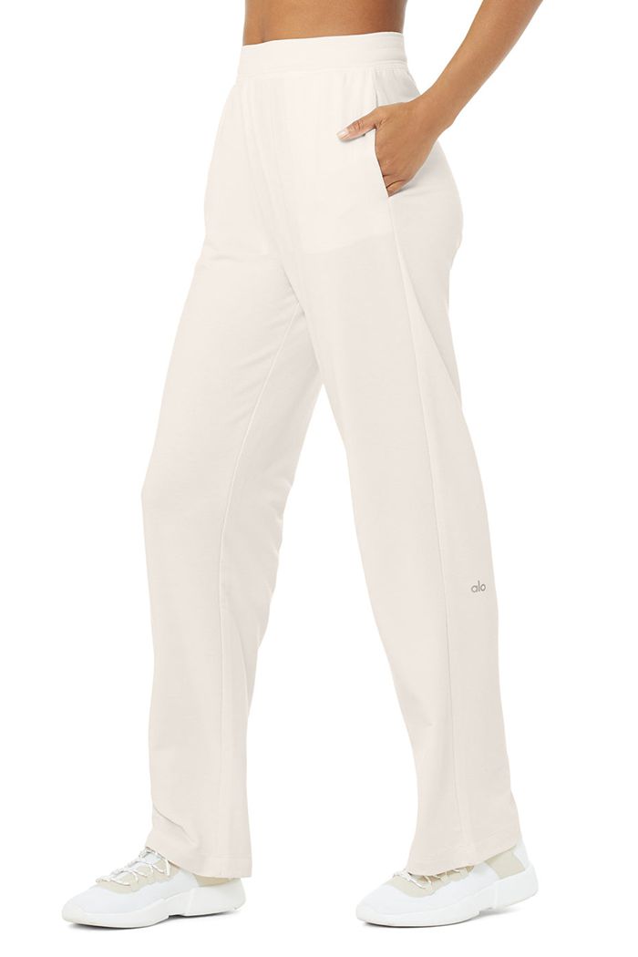 Leggins Alo Yoga High-Cintura Dreamy Anchos Mujer Blancos | 204597KBZ