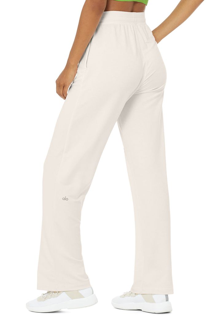 Leggins Alo Yoga High-Cintura Dreamy Anchos Mujer Blancos | 204597KBZ