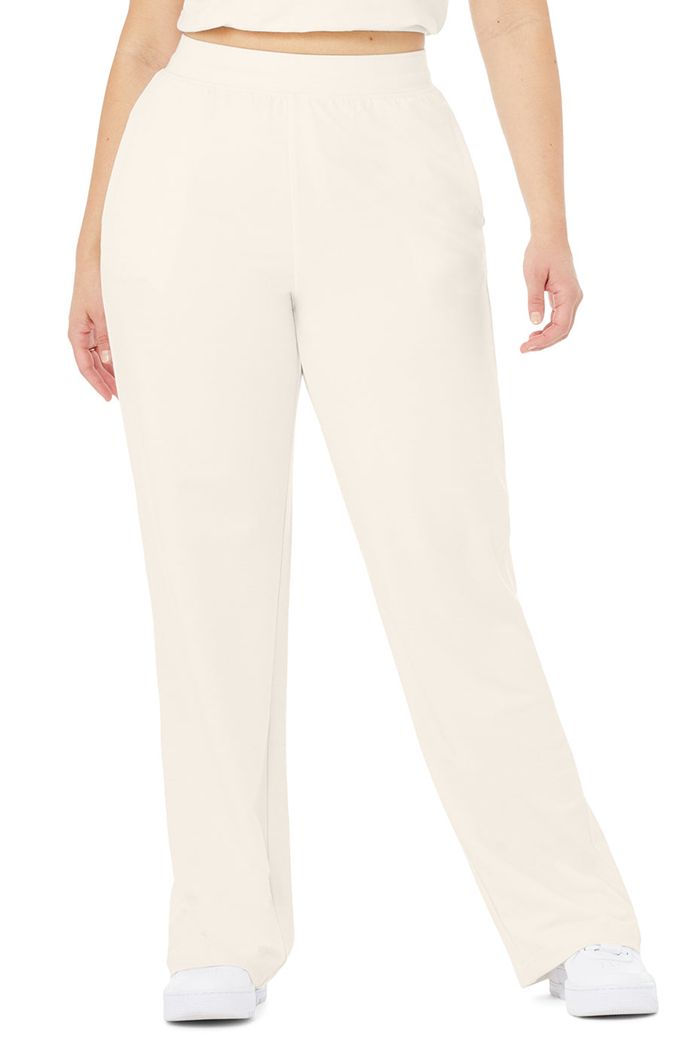 Leggins Alo Yoga High-Cintura Dreamy Anchos Mujer Blancos | 204597KBZ