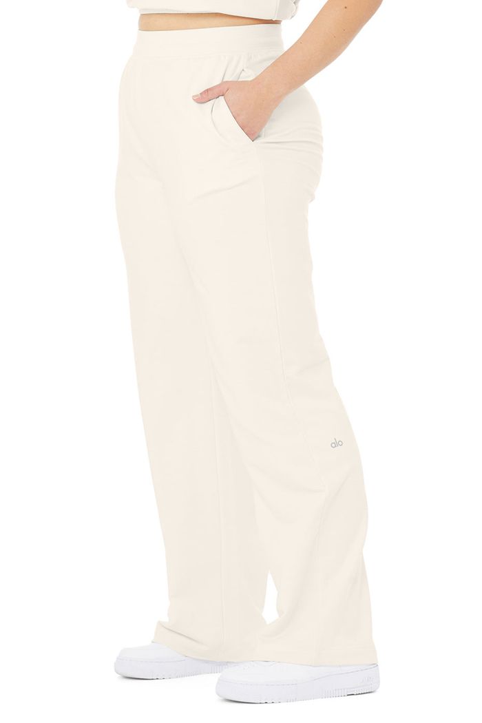 Leggins Alo Yoga High-Cintura Dreamy Anchos Mujer Blancos | 204597KBZ