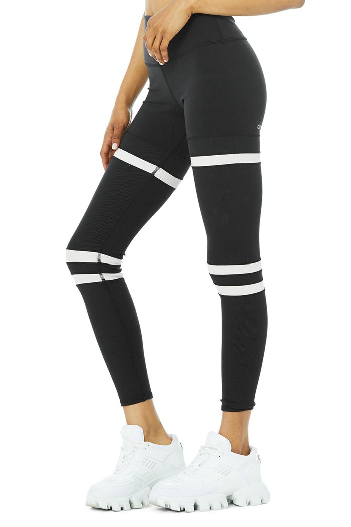 Leggins Alo Yoga High-Cintura Legit Mujer Negros Beige | 751483BIF