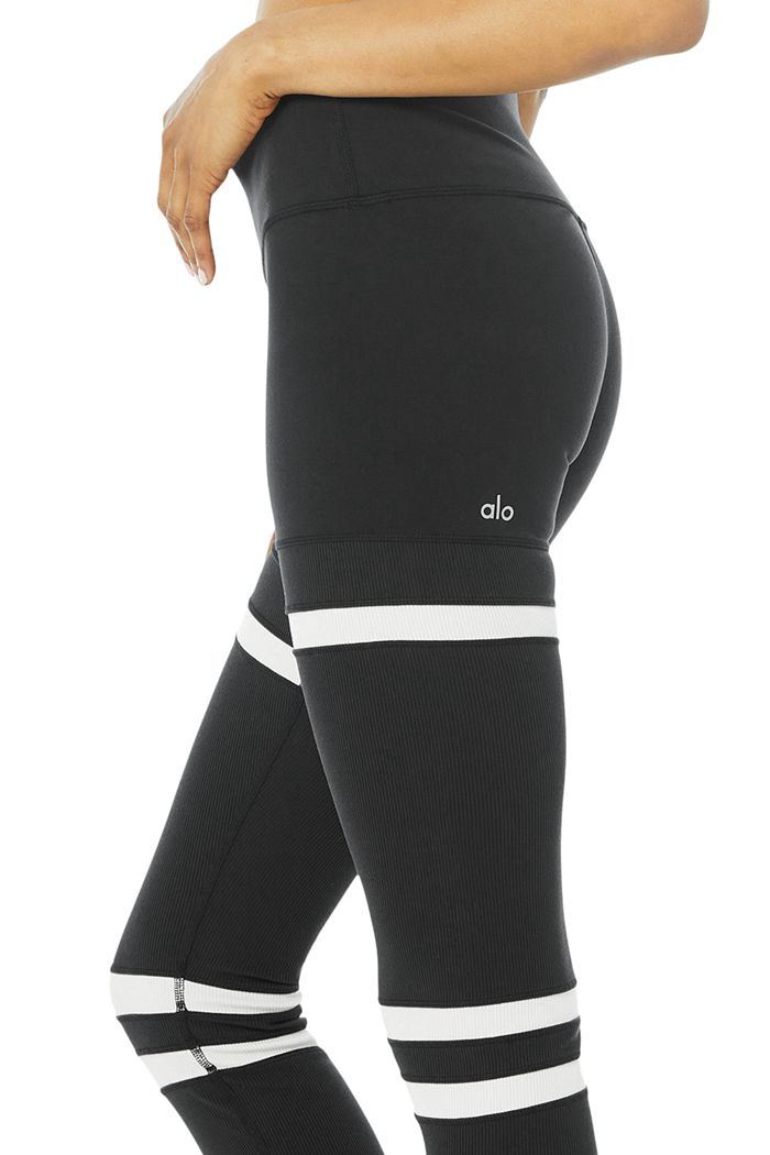 Leggins Alo Yoga High-Cintura Legit Mujer Negros Beige | 751483BIF