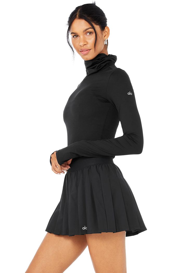 Long Sleeve Alo Yoga Alosoft Protection Turtleneck Mujer Negros | 420685OKI